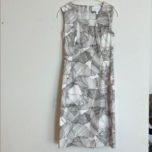 Boss Monochrome Patterned Midi Dress